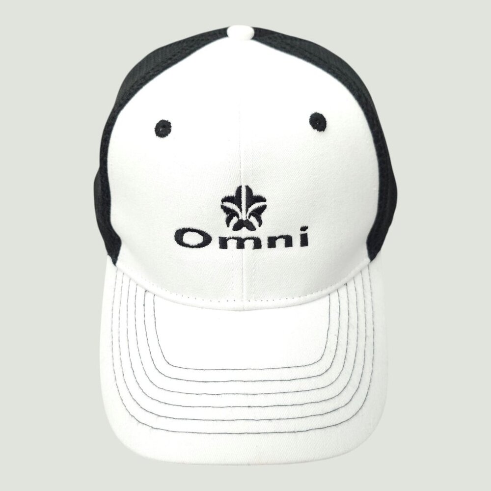 Omni Embroidered Logo Mesh Perfect Fit Fitted L/XL Cap Trucker Baseball Hat